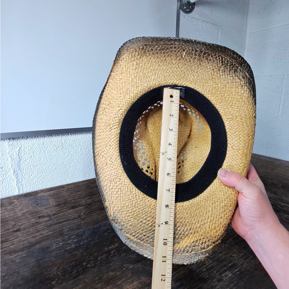 Jacobson Stylish Brown Cowboy Cowgirl Hat with Beaded Band - Picture 7 of 8